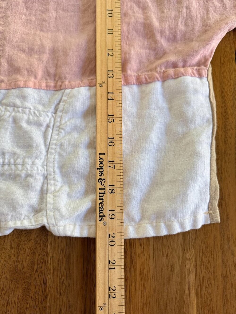 Upcycled Linen Colorblock Top - Small - Picture 6 of 8